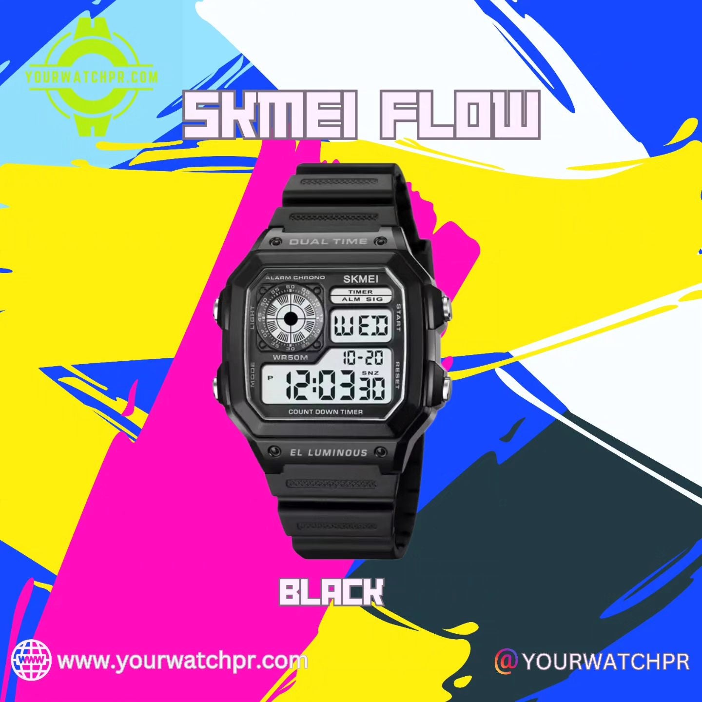 SKMEI Flow Black Clear Estilo y Funcion