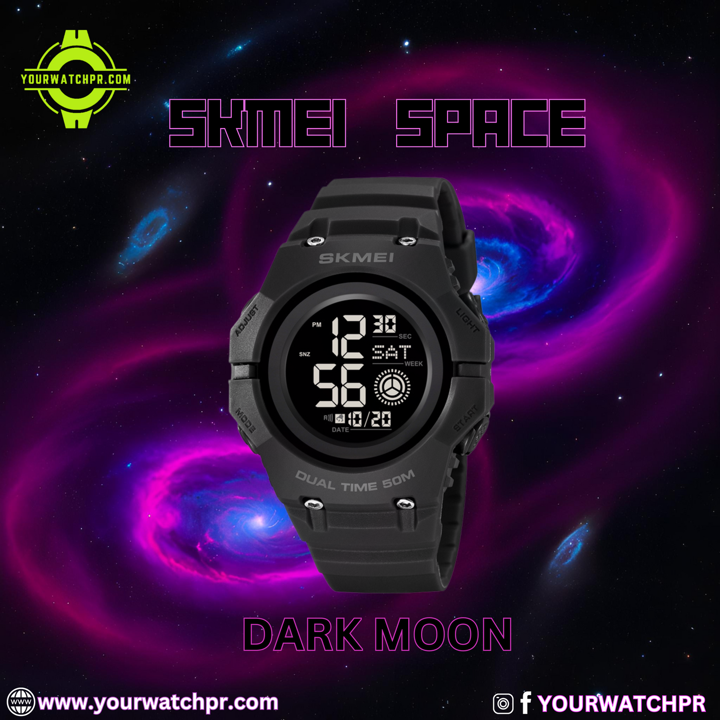 Explora la Oscuridad:Skmei Space Dark Moon